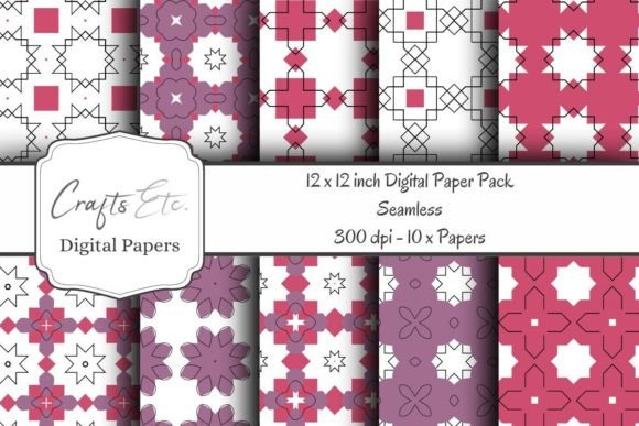 Download Lines and Shapes Digital Paper Pack - Digital Collection