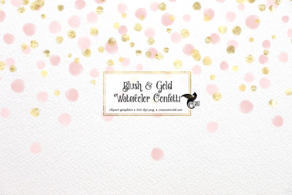 Download Blush and Gold Watercolor Confetti - Blush Collection