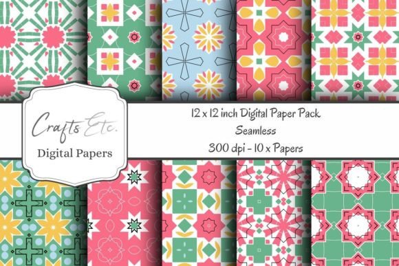 Download Colourful Shapes Digital Paper Pack - Digital Collection