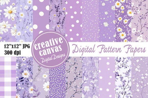 Download Lavender Coquette Floral Digital Paper - Digital Collection