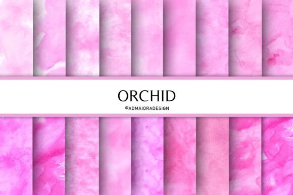 Download Orchid Watercolor Digital Paper - Digital Collection