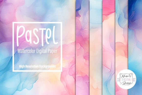 Download Pastel Watercolor Digital Paper - Digital Collection
