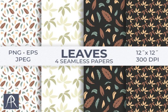 Download Simple Leaves Digital Paper Pack - Digital Collection