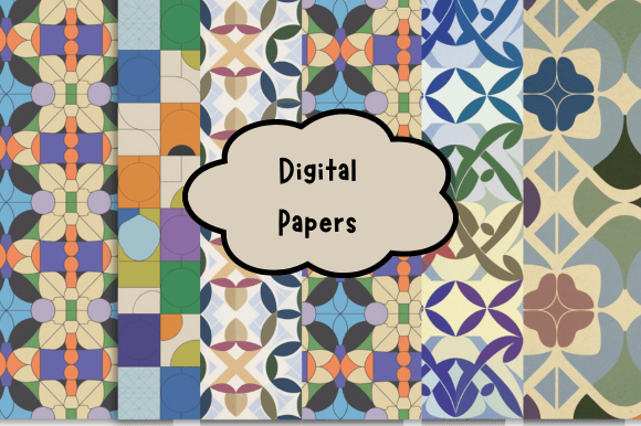 Download Seamless Geometric Pattern Digital Paper - Digital Collection
