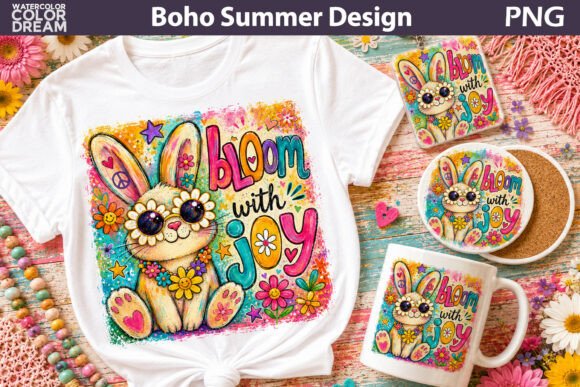 Download Bunny Boho Summer Illustration - Boho Collection