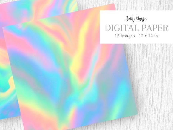 Download Holographic Watercolor Digital Paper - Digital Collection