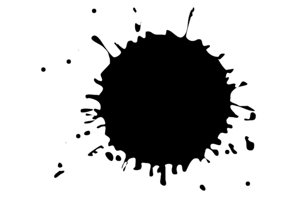 Download Ink Spot. Grunge Messy Stain. Black Pain - Spot Collection