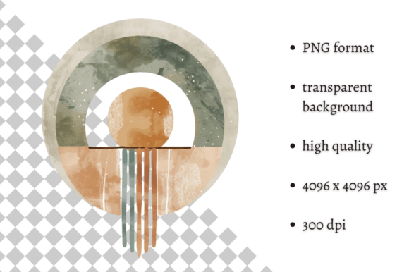 Download Abstract Boho Shape PNG Clipart - Boho Collection