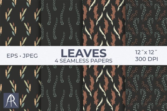 Download Simple Leaves Digital Papers - Digital Collection